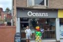 Mal Williams outside Oceans Fish and Chip Shop