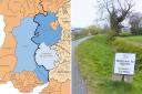 The four counties which will work together, and the Welsh border
