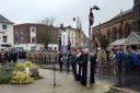 The Remembrance parade in Hereford on Remembrance Sunday 2023