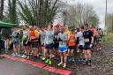 Runners prepare to start the Hereford Couriers 10-kilometre road race event