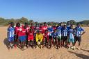 Teams in Gambia donned the kits of Hereford Pegasus and Hereford Lads Club