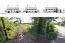 What the six proposed houses in Dilwyn would look like, and the current roadside field