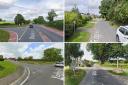 (Clockwise:) Roads at the Drum crossroads, Sutton St Nicholas, Moccas and Ross-on-Wye, where new restrictions are being brought in