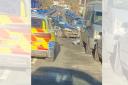 Police were called to Ryelands Street, Hereford to deal with a crash