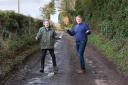 David Cornwallis and Stephen Parker have spoken out about the state of their road