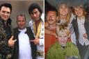 Karl Parker at an Elvis festival (left) and in an old picture with his family (right)