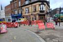 Widemarsh Street is now closed in Hereford so that anti-terrorism bollards can be installed