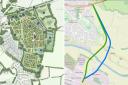 The 'illustrative masterplan' of the planned estate conflicts with the favoured routes for an