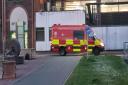Fire crews were called to Heineken in Plough Lane, Hereford, after a hazardous material had leaked