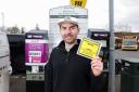 Edward Kowal at the Hereford car park machines that wouldn't sell him a ticket