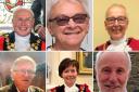 The county's new mayors (clockwise), councillors Tillett, Murdoch, Franklin, Sell, Pope and Chowns.