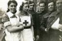 VAD (Voluntary Aid Detachment) nurses with wounded D-Day soldiers at Cowley Hospital in Oxford in 1945 (British Red Cross/PA)