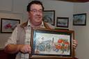 Derek Durham, who is selling off 15 pieces of First World War art, which are on display in Ledbury's Royal Oak Hotel. 1429_5001.