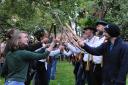 Members of the public joined Leominster Morris dancing in the orchard at Gregg's Pitt. (41873486)