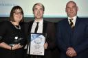 National Retailer of the Year: winner Wilko Retail Ltd. From left: Louise Blenkinsop, Shane Willis and Chris Wardman from Hereford Retail Security. Picture by David Griffiths 05102017