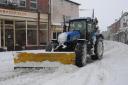 A tractor clearing snow in Kington's High Street in 2017. Picture: Andy Compton