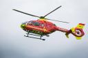 The Midlands Air Ambulance from Strensham has landed in Herefordshire