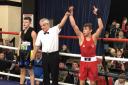 David Smith (Hereford) celebrates after being crowned the winner over Jay Holloway (Empire ABC)