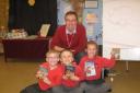 Children's author Shee Raynor at Clehonger Primary School.
