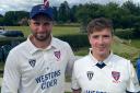 Second innings top scorer Josh Dell with debutant Jasper Davidson who took 4-62 in the first innings