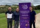 At the Herefordshire Golf Club are (l-r) Rob Silcox, Matt Davies and Ian Morris from The Little Princess Trust.