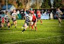 Josh Watkins on his way to scoring Luctonians’ second try during their victory against Chester