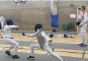 Jake Morris in fencing action