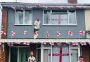 Dave Jones, from Credenhill, decorated his house ahead of the European Championships for Welsh partner Ashleigh Butcher