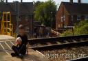 Footage has been released showing children playing on the railway lines between Hereford and Worcester. Picture: Network Rail