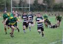 Luke Clarke evades a tackle for Bromyard in their win