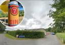 The entrance to the Glanwye Business Park, and Lucky 7's leading Sipa IPA beer.