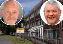 Herefordshire Council's Plough Lane headquarters, and insets, Darryl Freeman and Paul Walker