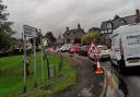 Three-way temporary traffic lights are back causing problems in Mordiford. File picture.