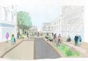 An artist's impression of the new Broad Street in Hereford