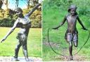 Two statues worth more than £35,000 have been stolen from a rural Herefordshire village