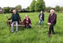 Members of HALGS at the site off Ross Road, where their allotment plan has now been withdrawn