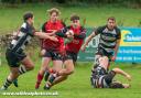 Ollie Bonelle makes a break for Hereford in their 17-19 victory at Stow on the Wold