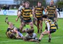 Owien Harriott-Davis scores Luctonians only try in their defeat against Hinckley