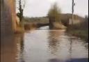 Hoarwithy Road, near Hereford is currently flooded