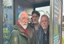 Councillors Chris Bartrum, Ed O'Driscoll and Louis Stark are angry about the removal of payphones