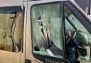 Bus windows were smashed at H&H Coaches in Ross-on-Wye