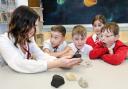 Mrs Samantha Sweetman, science coordinator at Riverside Primary School, arranged for the children to look at moon rocks