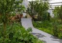 The show garden has a 'one-of-a-kind' solid granite skate ramp