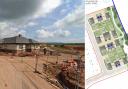 Housebuilding already under way at the site east of Ross-on-Wye and plan of the latest 16-home phase
