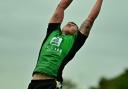 Archie Benson reaches high to claim the ball for Luctonians during a standout campaign