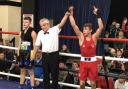 David Smith (Hereford) celebrates after being crowned the winner over Jay Holloway (Empire ABC)