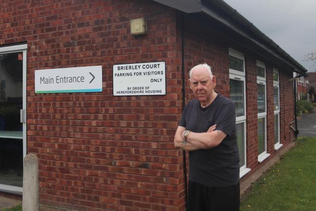 Resident Trevor Childs at the former communal room, now training hub at Brierley Court, Hereford