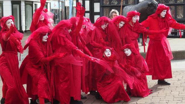 The Red Rebel Brigade will be in Hereford this weekend. Picture: Christina O'Neill