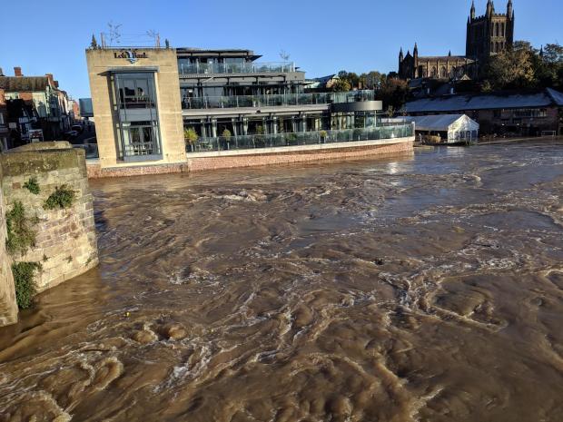 Hereford Times: The River Wye under the Old Bridge in Hereford