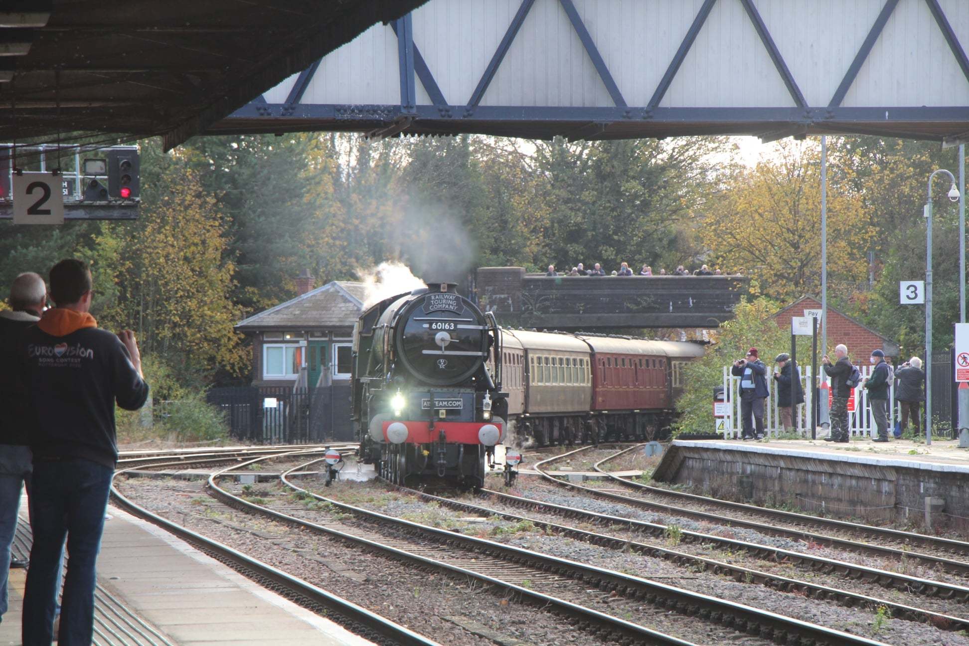 The tornado coming into Hereford station. Picture: Karen Price